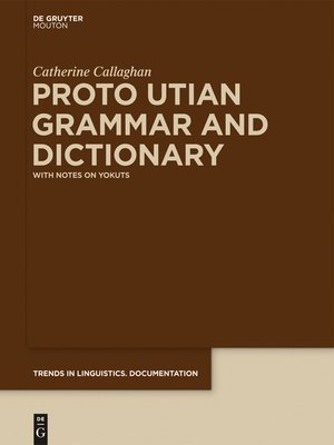 cover image of Proto Utian Grammar and Dictionary